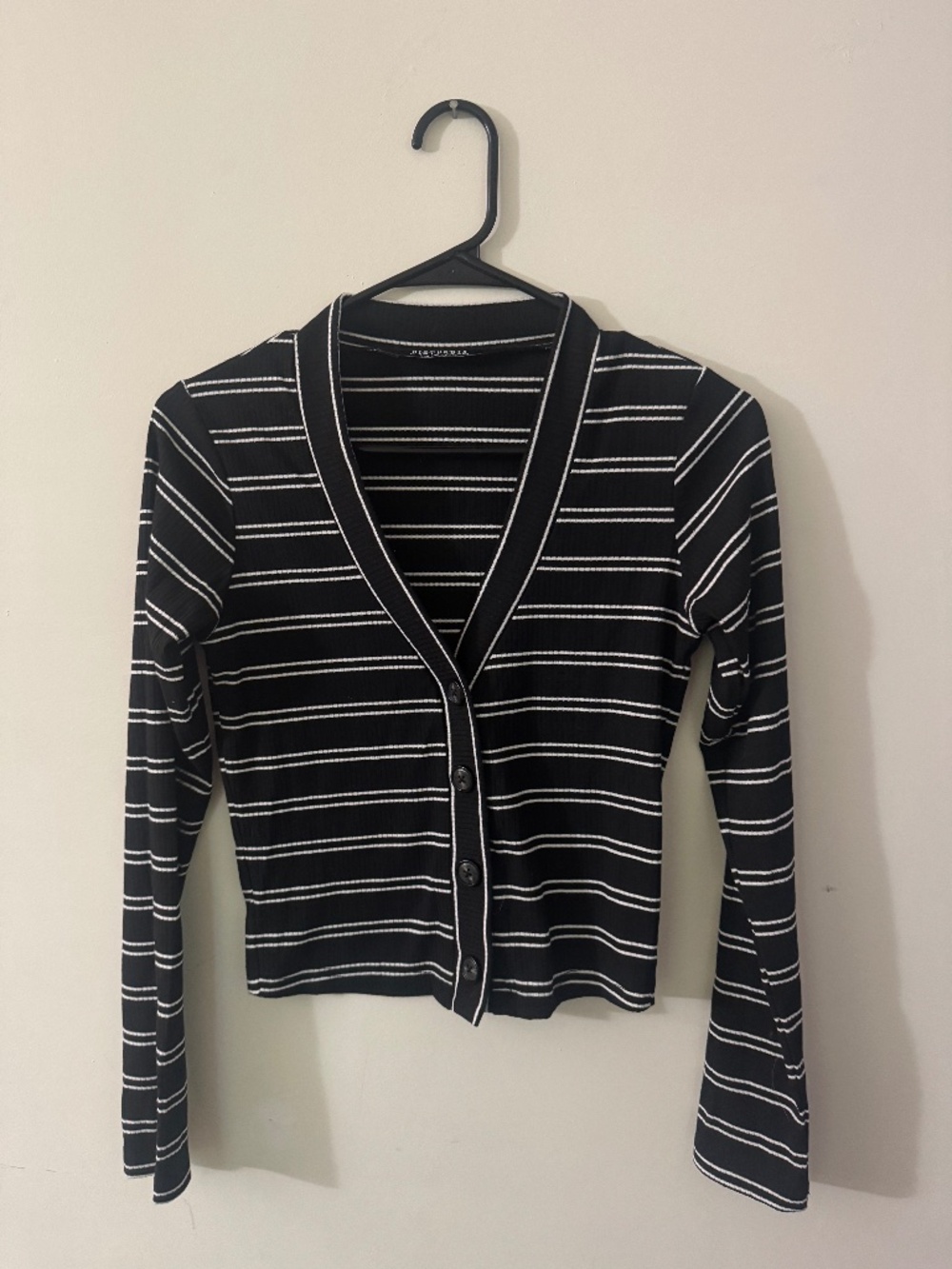 Disturbia striped button up cardigan